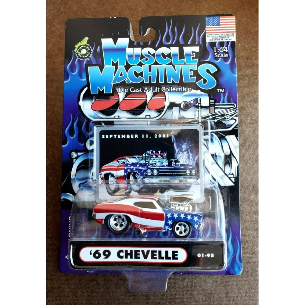 2001 Muscle Machines 1969 CHEVELLE September 11, 2001 1:64 Stripes & Stars 01-95
